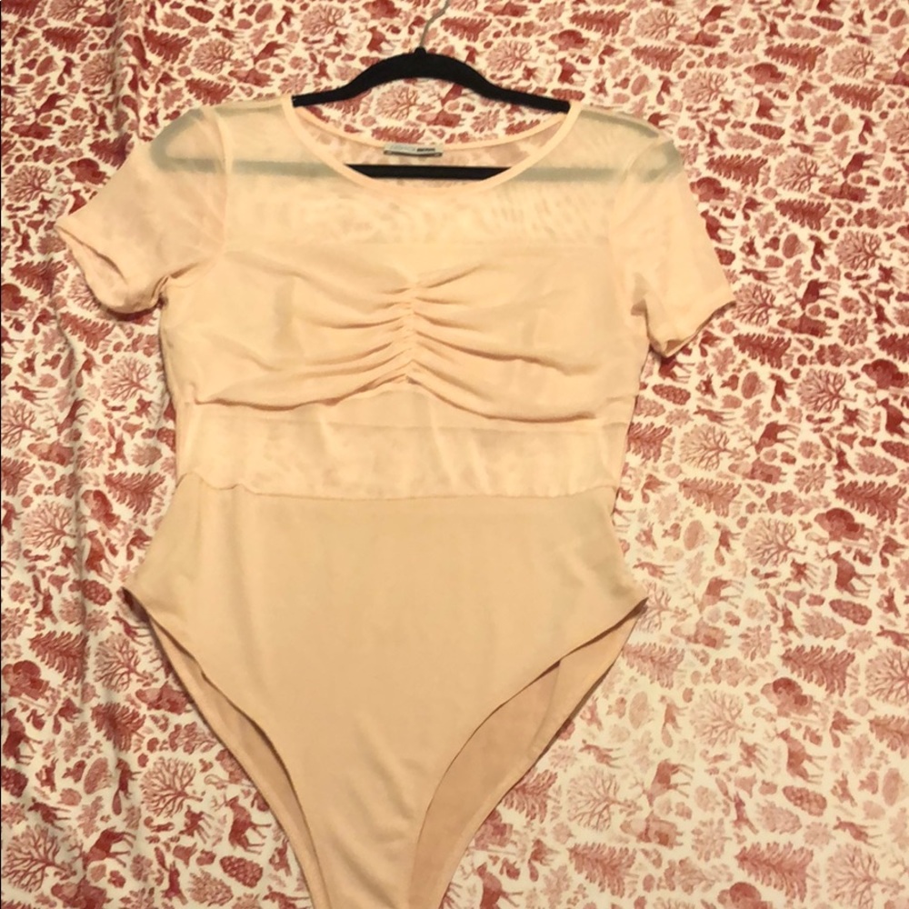 Pink mesh bodysuit super cute! :)